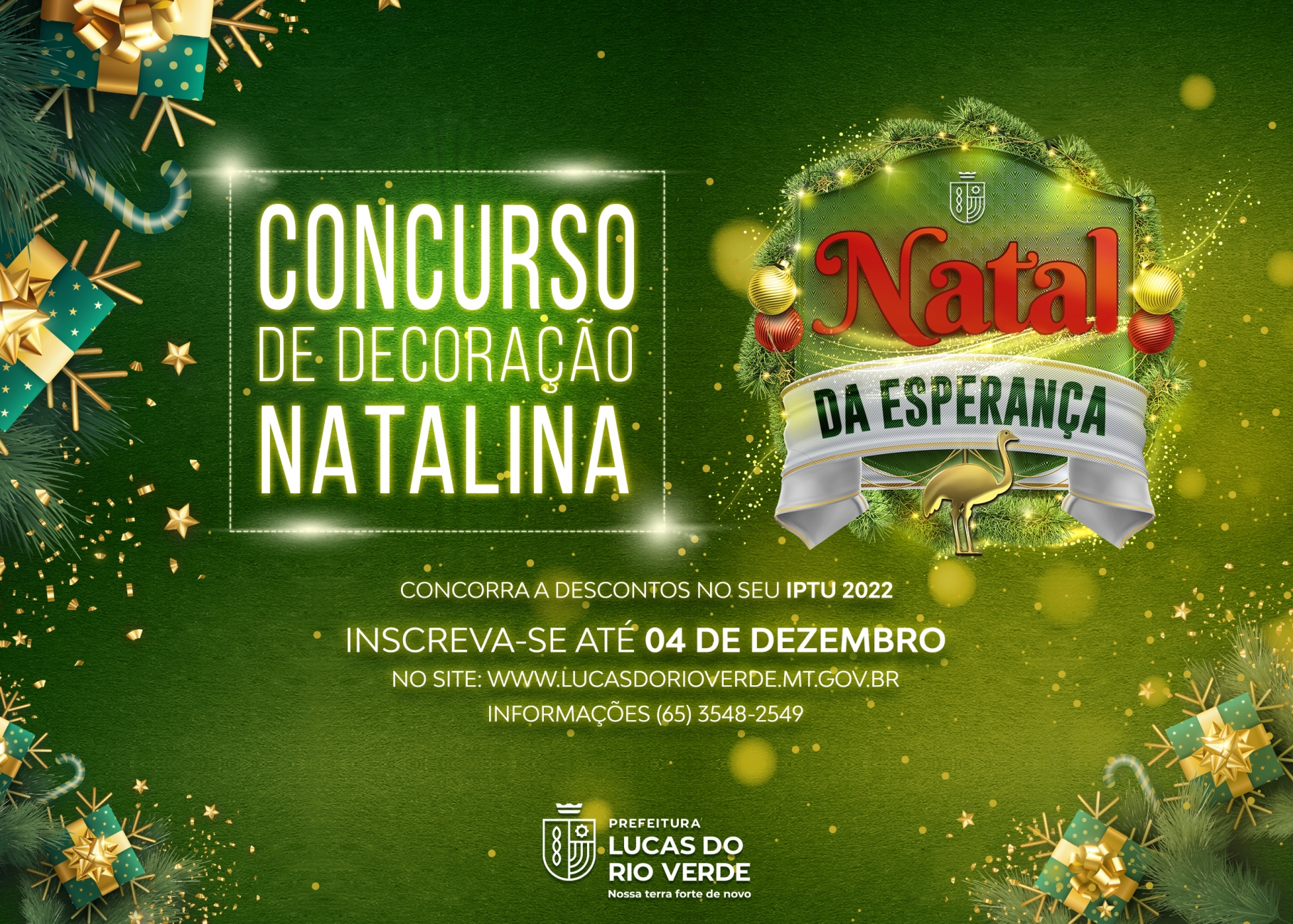 Inscrições para o concurso de decoração natalina seguem até dia 04 |  Prefeitura de Lucas do Rio Verde